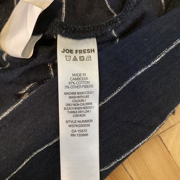 Joe Fresh tshirt and tank top navy silver stripe - Picture 4 of 9
